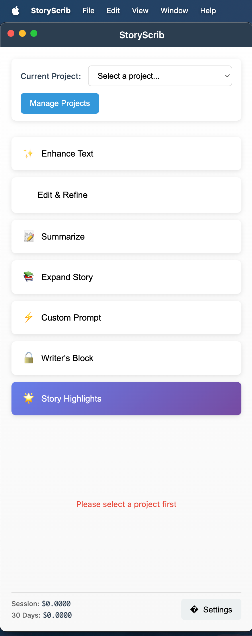 Create Project