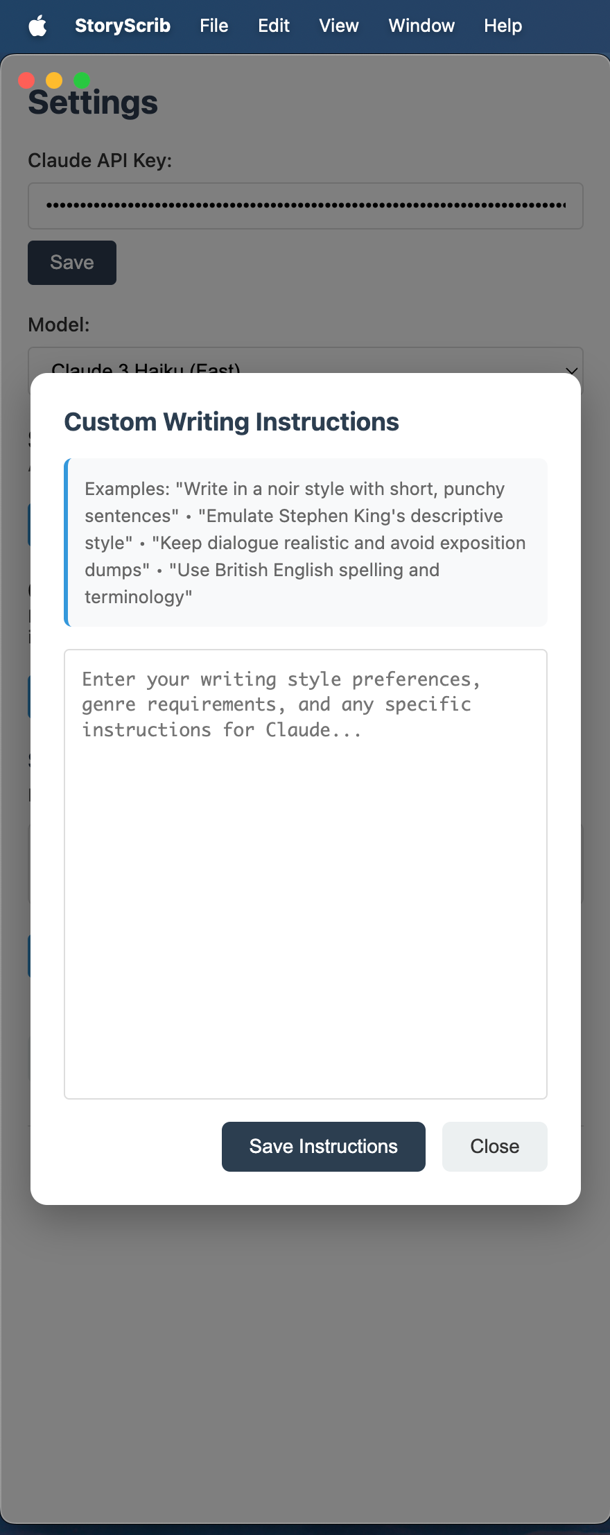 Custom Instructions